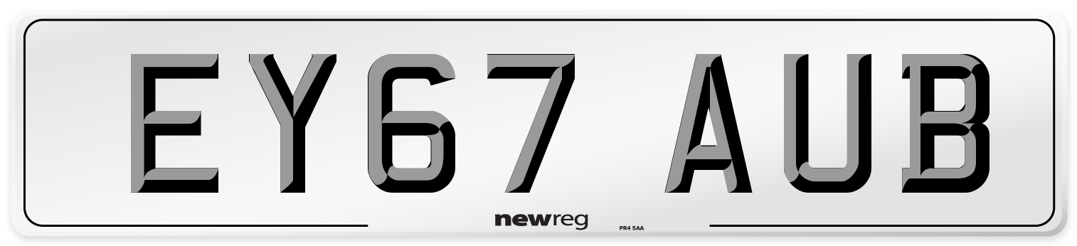 EY67 AUB Number Plate from New Reg
